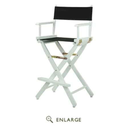 Casual Home 230-01-021-15 30 in. Directors Chair White Frame with Black Canvas 230-01/021-15